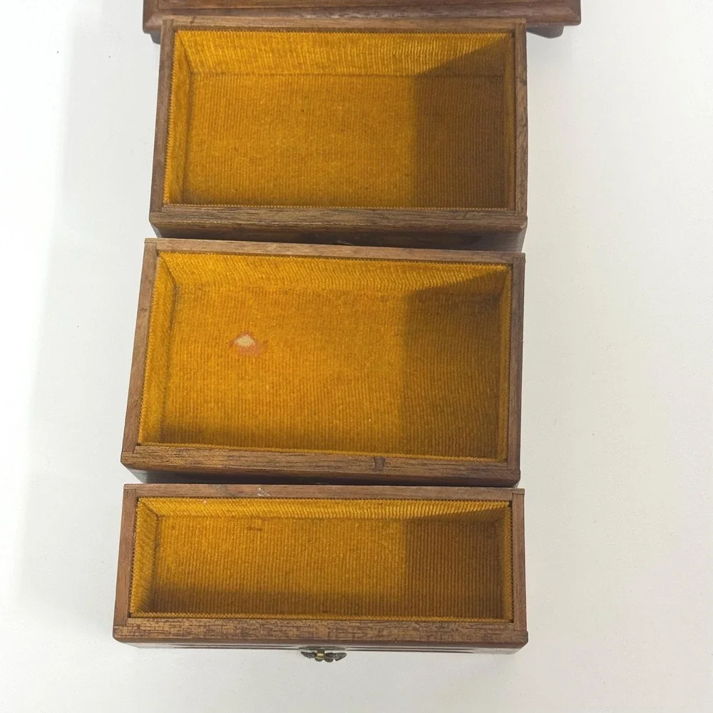 Vintage wooden jewelry box